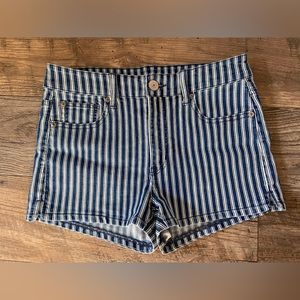 Blue Strip Next Level Shorts - NWOT